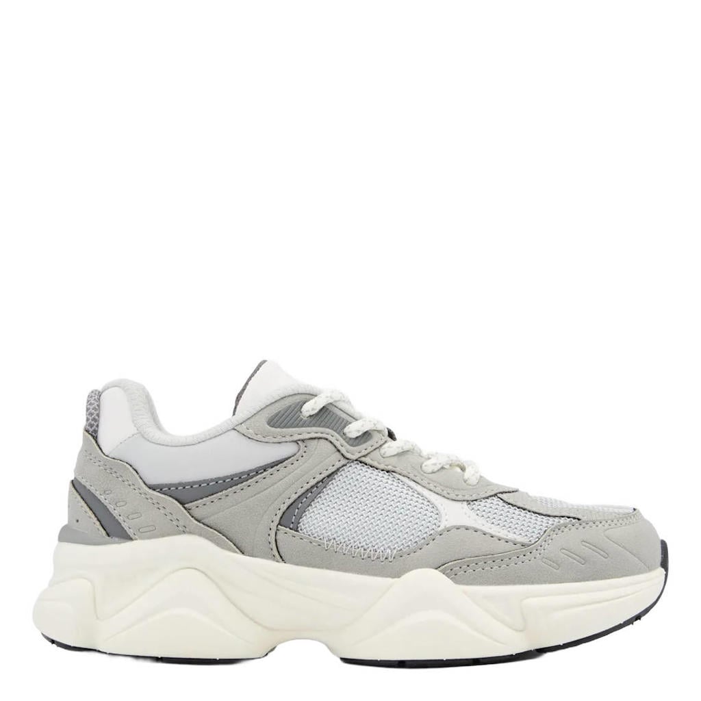 Grijze jongens Vty sneakers van synthetisch/textiel met veters