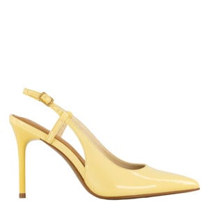 lak slingback pumps geel