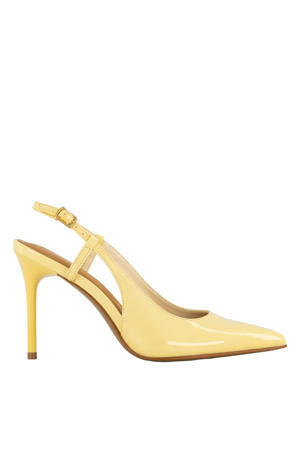 lak slingback pumps geel