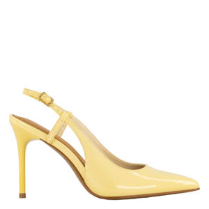 lak slingback pumps geel