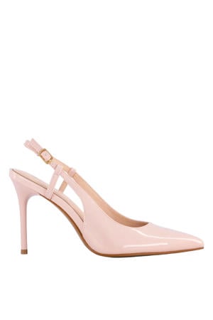 lak slingback pumps lichtroze