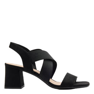 sandalen met blokhak zwart