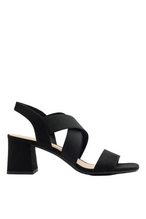 sandalen met blokhak zwart