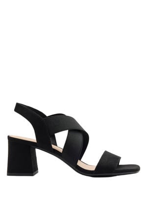 sandalen met blokhak zwart