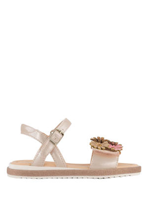 leren sandalen lichtroze metallic