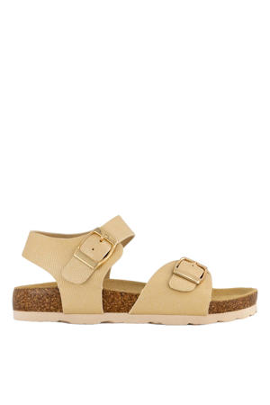 leren sandalen goud