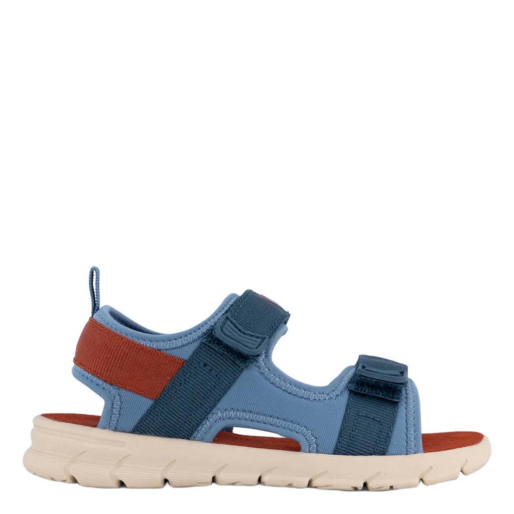 Blauwe jongens Vty sandalen van textiel met klittenband