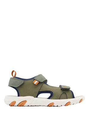imitatieleren sandalen kaki