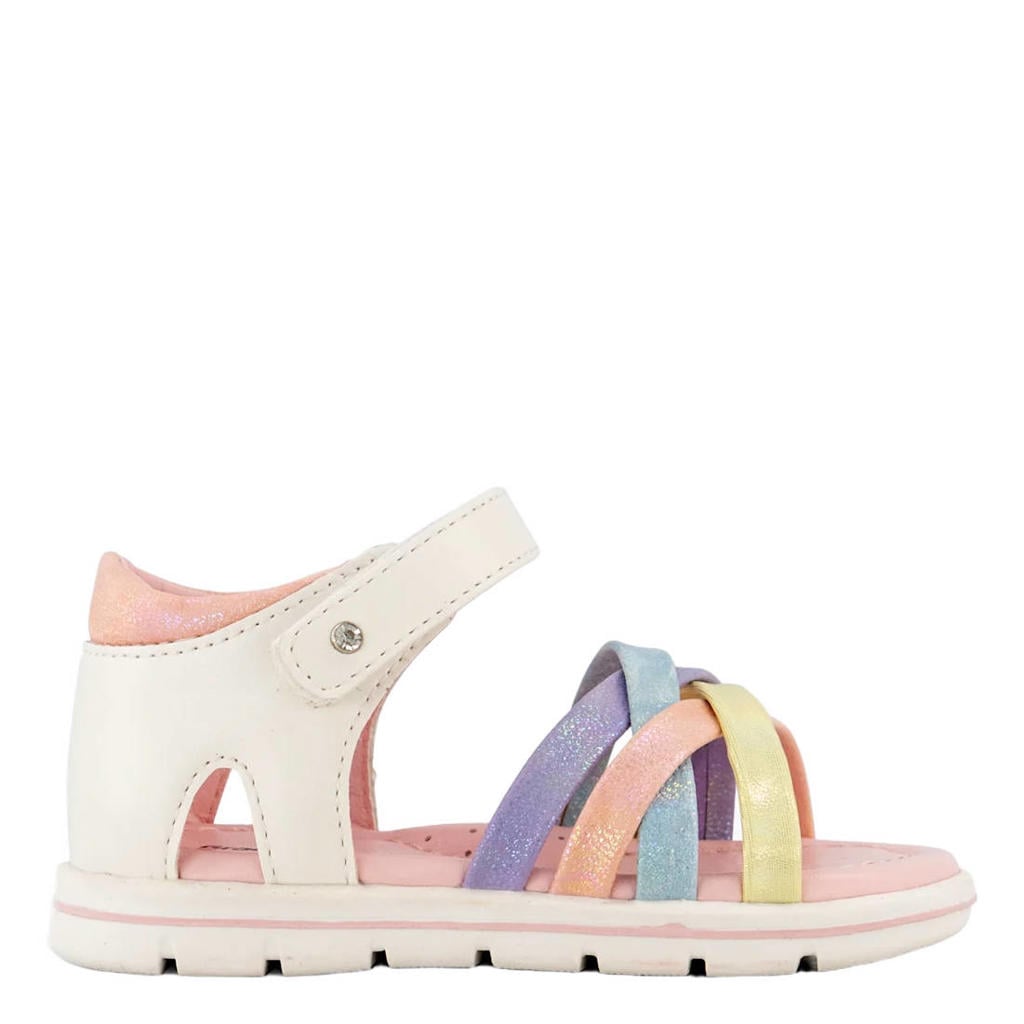 Wit en multikleurige meisjes Graceland sandalen van imitatie leer/synthetisch met klittenband