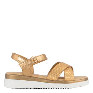 sandalen metallic goud