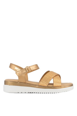 sandalen metallic goud