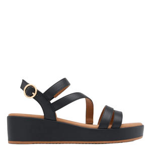 leren sandalen zwart