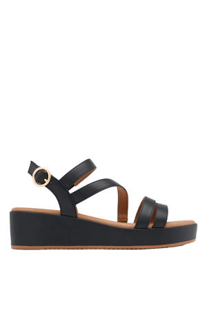 leren sandalen zwart