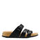ESPRIT imitatieleren slippers zwart