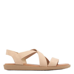suèdelook sandalen - beige