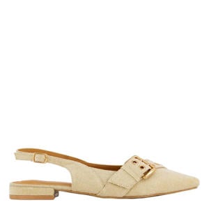 slingback loafers beige