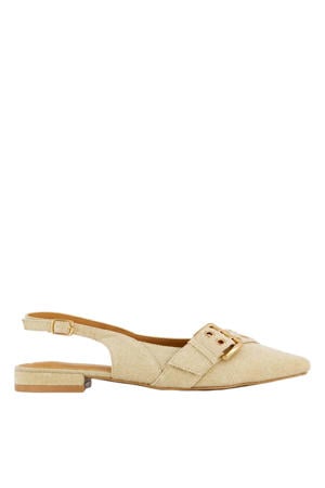 slingback loafers beige