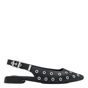 slingback loafers zwart