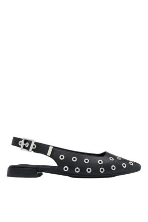 slingback loafers zwart