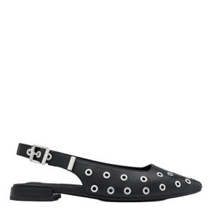 slingback loafers zwart
