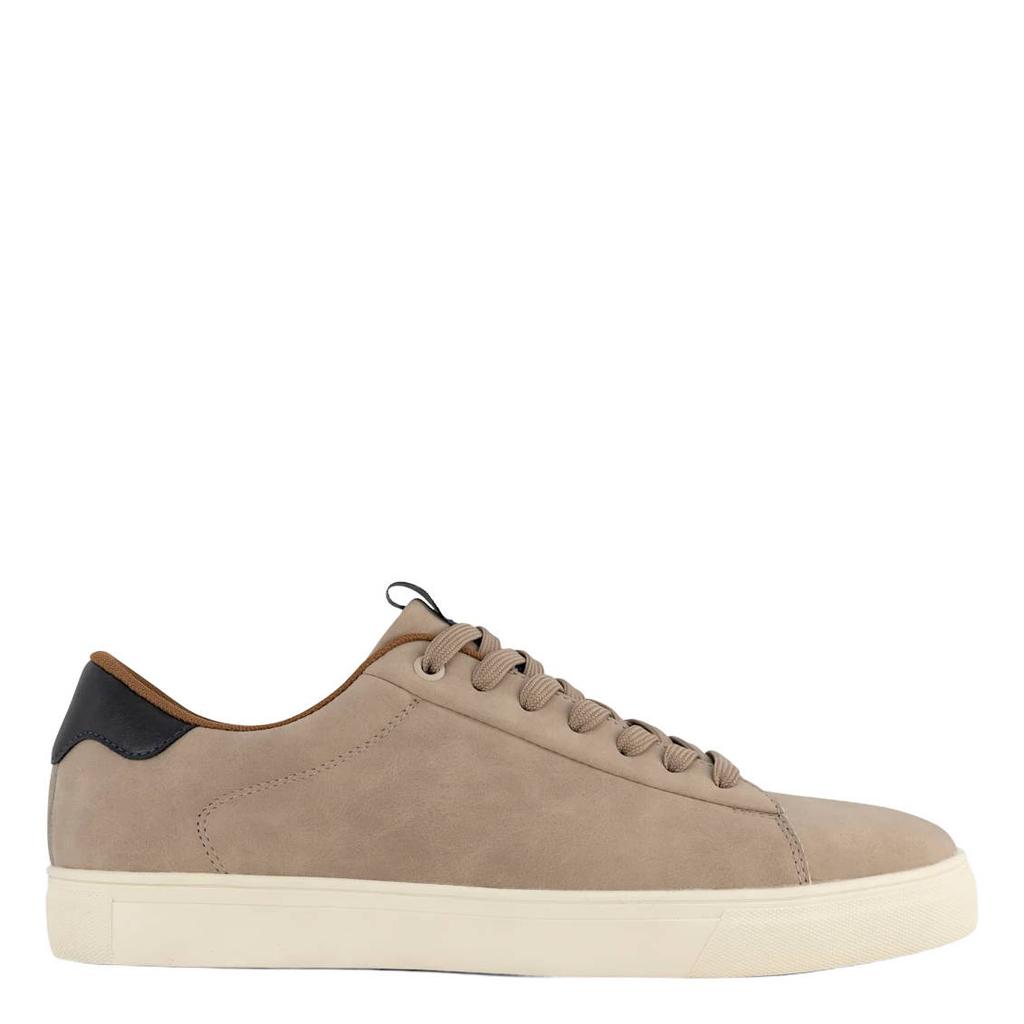 Taupe heren Memphis One sneakers van textiel/synthetisch met veters