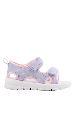imitatieleren sandalen met profielzool lila