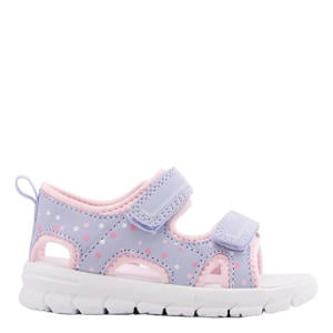 imitatieleren sandalen met profielzool lila