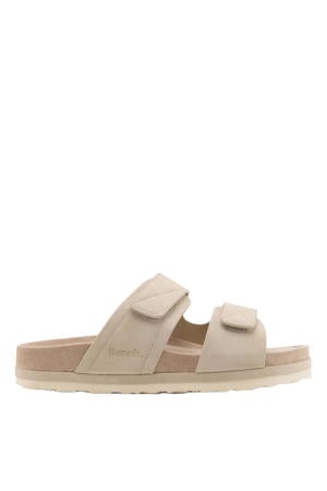 suèdelook slippers - taupe