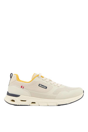 imitatieleer sneakers met meerkleurige print beige