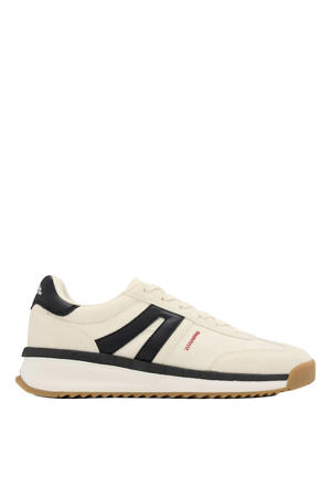 leren sneakers beige
