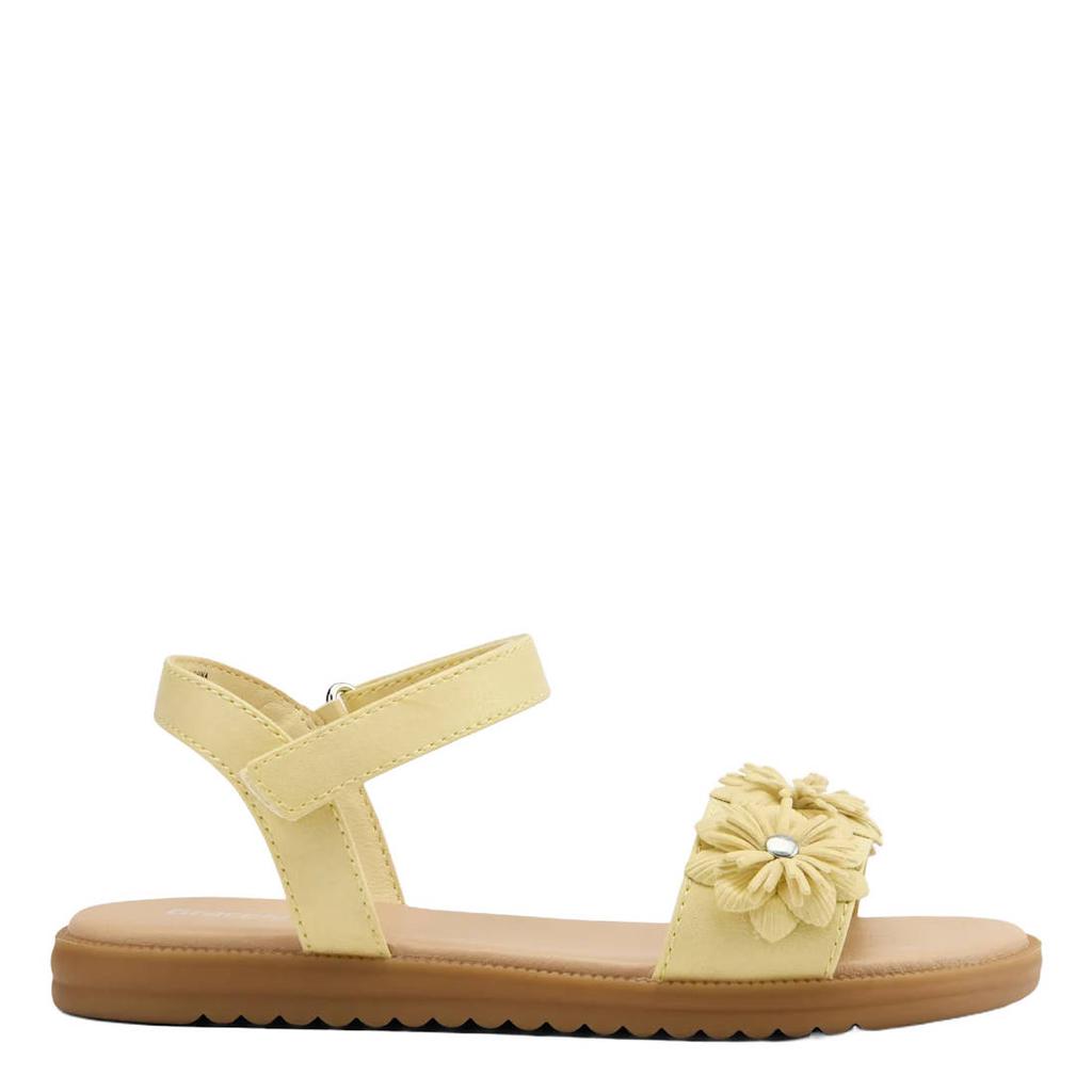 Gele meisjes Graceland sandalen van imitatieleer/synthetisch met klittenband