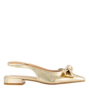 slingback loafers goud