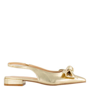 slingback loafers goud