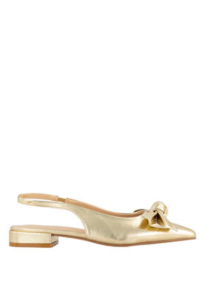 slingback loafers goud