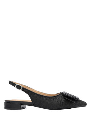 slingback loafers zwart