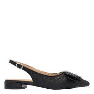 slingback loafers zwart