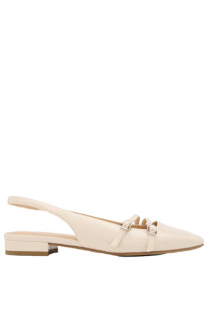slingback loafers beige