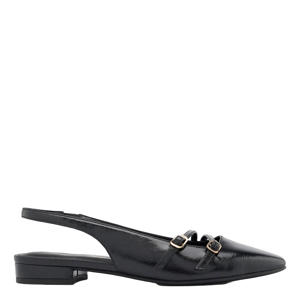 slingback loafers zwart