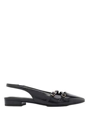 slingback loafers zwart