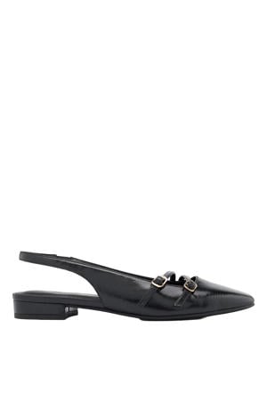 slingback loafers zwart
