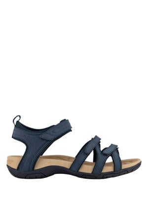 leren sandalen donkerblauw
