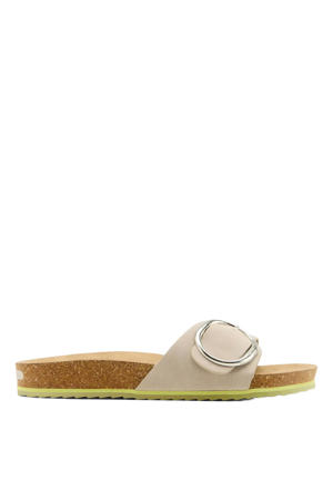 suède slippers beige
