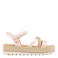 ESPRIT imitatieleren sandalen met plateauzool lichtroze
