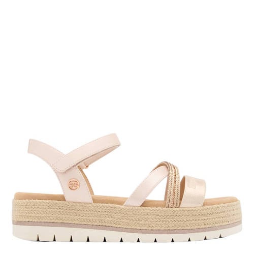 ESPRIT imitatieleren sandalen met plateauzool lichtroze