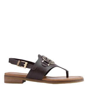 imitatieleren sandalen bruin