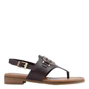 imitatieleren sandalen bruin