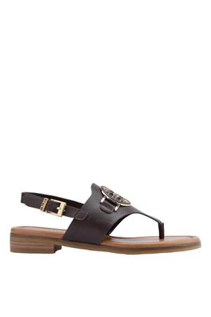 imitatieleren sandalen bruin
