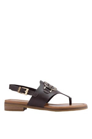 imitatieleren sandalen bruin