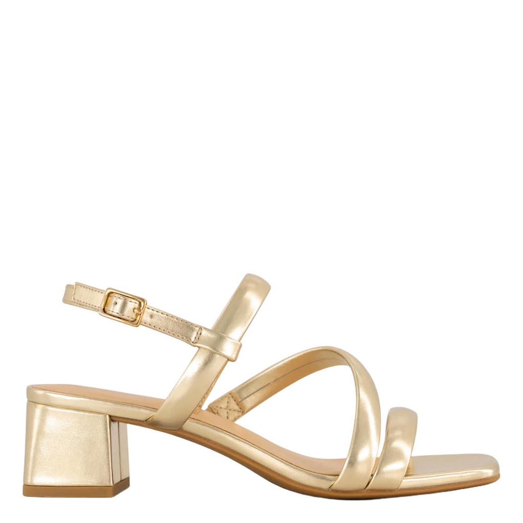 Gouden dames Graceland leren sandalettes van imitatieleer
