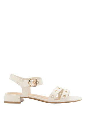 imitatieleren sandalen - ecru